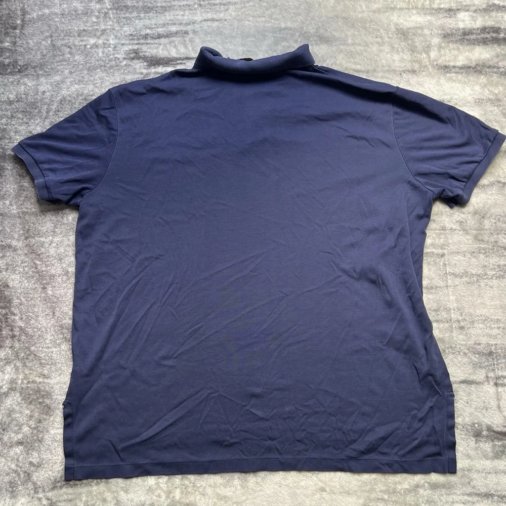 Polo Ralph Lauren Pima Soft Touch Blue Polo Shirt Men's XL Flesh Pony Classic